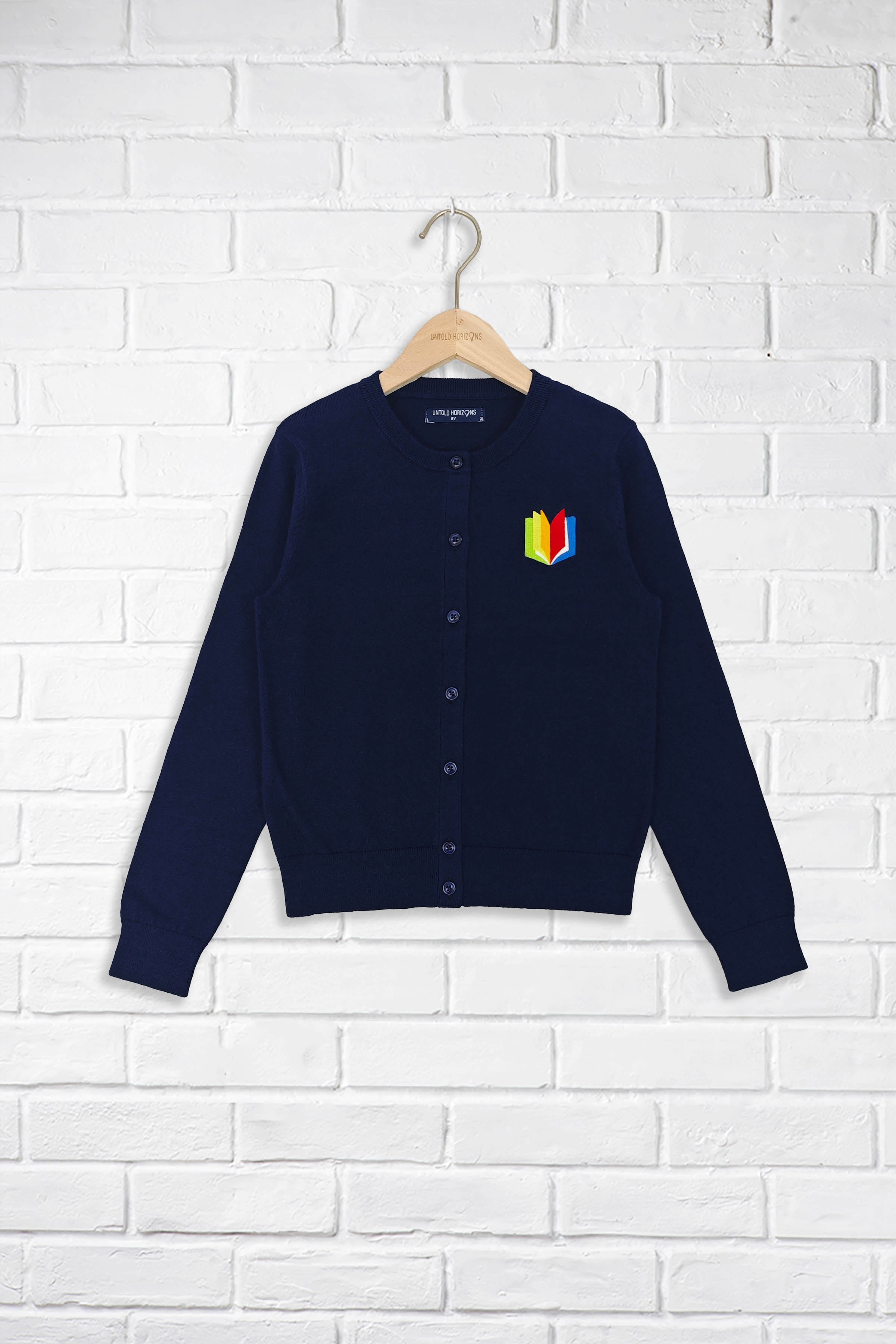 Girls Button Front Cardigan