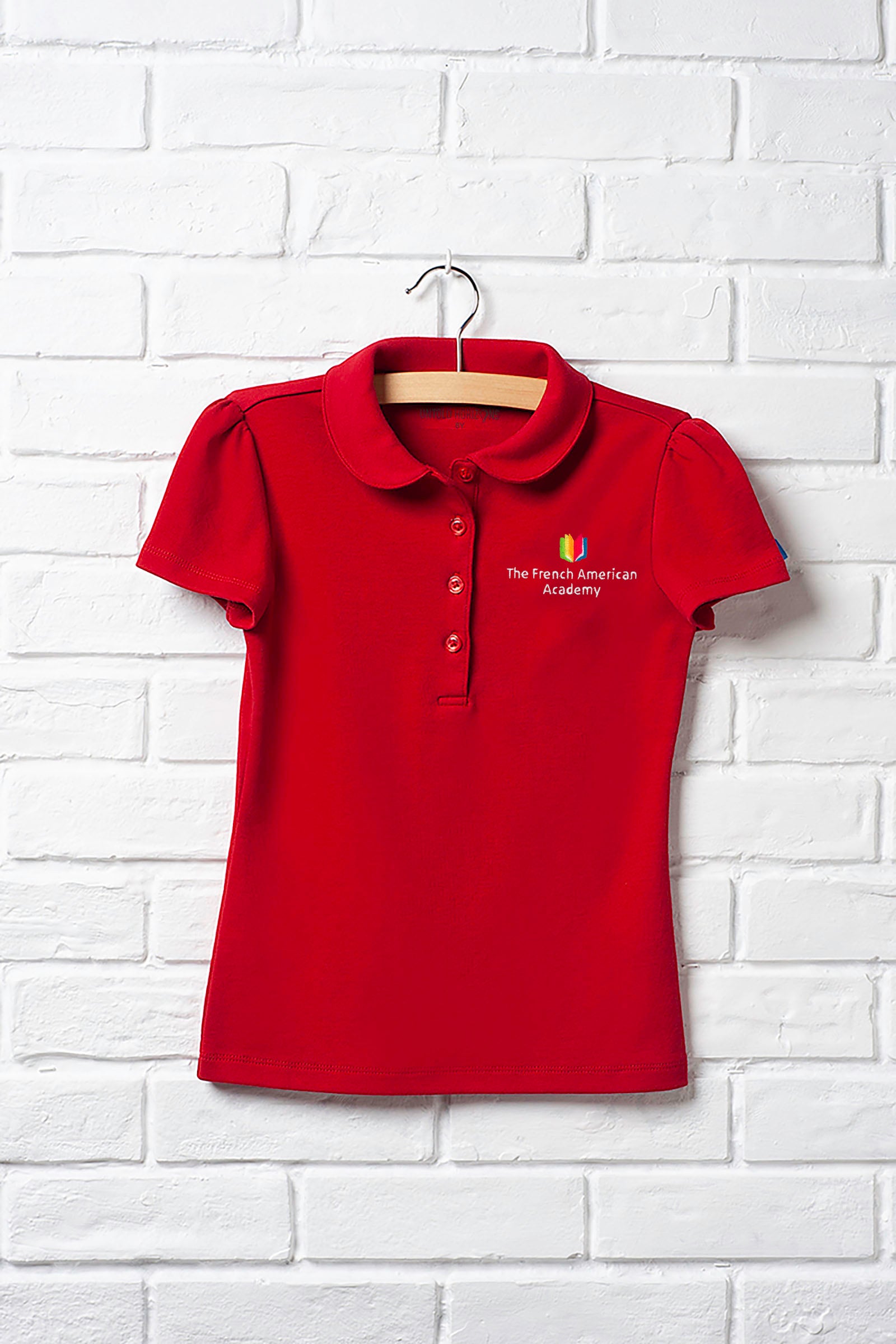 Red Short Sleeve Peter Pan Polo