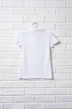 White Short Sleeve Peter Pan Polo