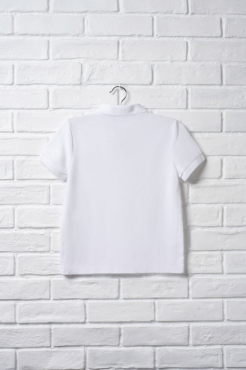 White Unisex Short Sleeve Polo