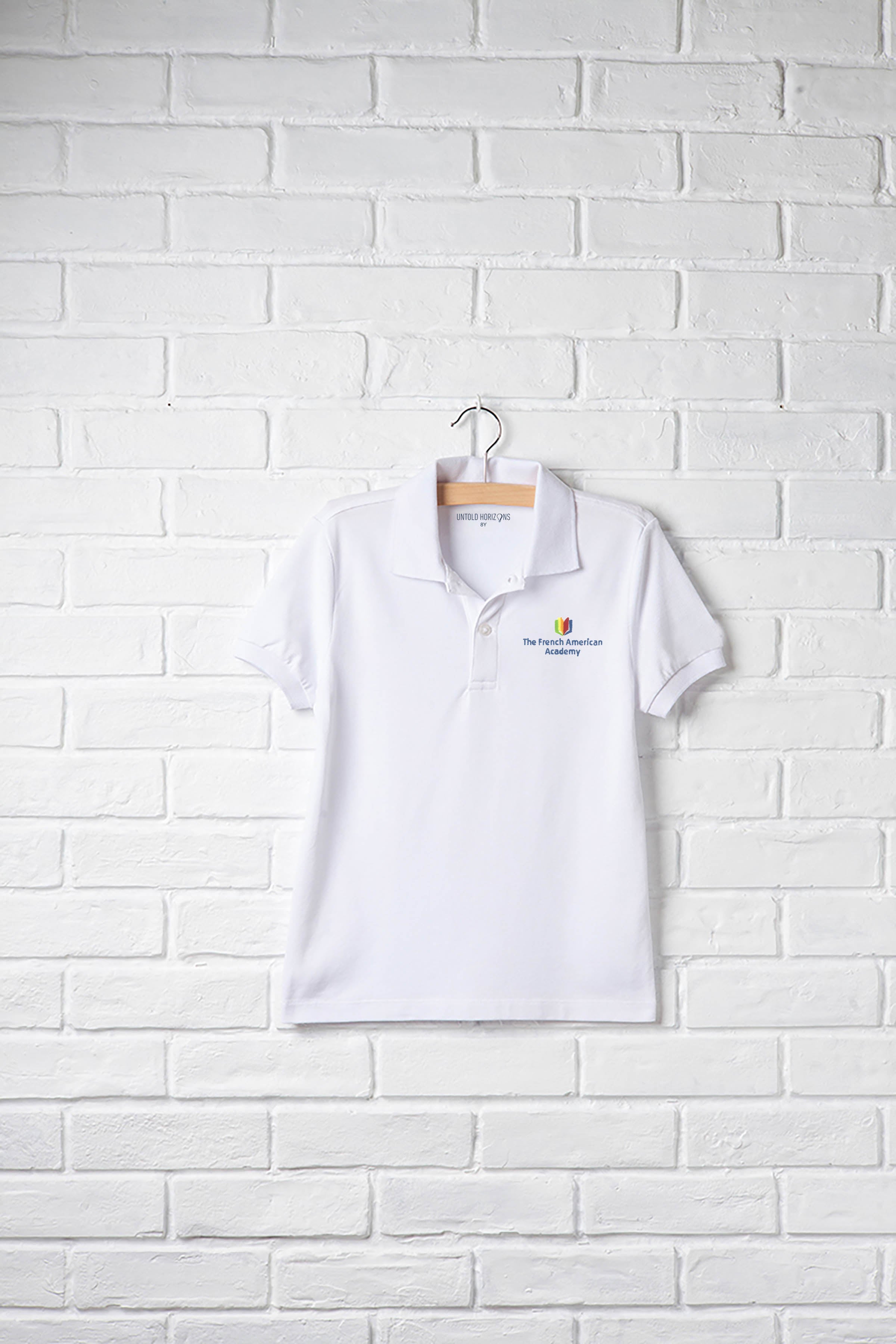 White Unisex Short Sleeve Polo