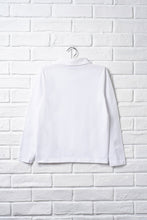 White Unisex Long Sleeve Polo
