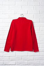 Red Unisex Long Sleeve Polo