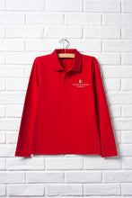 Red Unisex Long Sleeve Polo