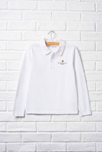 White Unisex Long Sleeve Polo