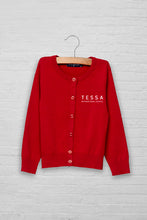 Girls Logo Button Front Sweater Cardigan