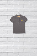 Girls Short Sleeve Peter Pan Polo with Embroidery Logo