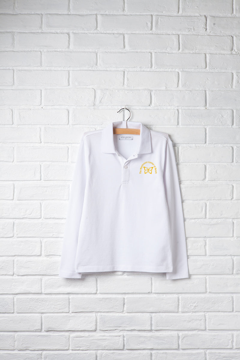 Unisex Long Sleeve Polo with Embroidery Logo